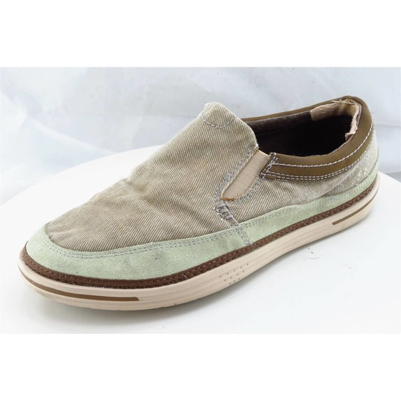 SKECHERS Shoes Sz 7.5 M Brown Loafer Fabric Men 64355 - Picture 1 of 9